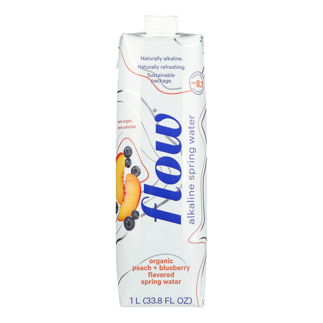 Flow - Water Alk Peach Blueberry - Case Of 12-1 Ltr - Maras Green